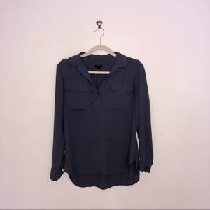 Black Ann Taylor button down blouse